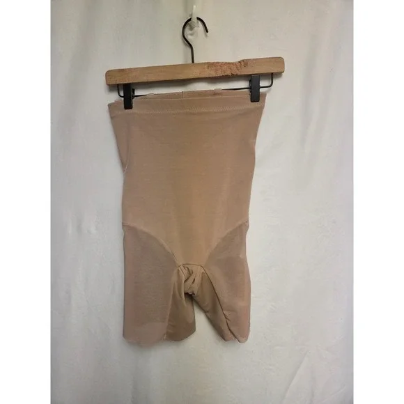 HONEYLOVE Sculpting High Waisted Short Body Shaper Compression Tan Size S - Picture 3 of 6